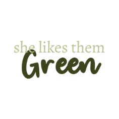 Logo Written She Likes them green